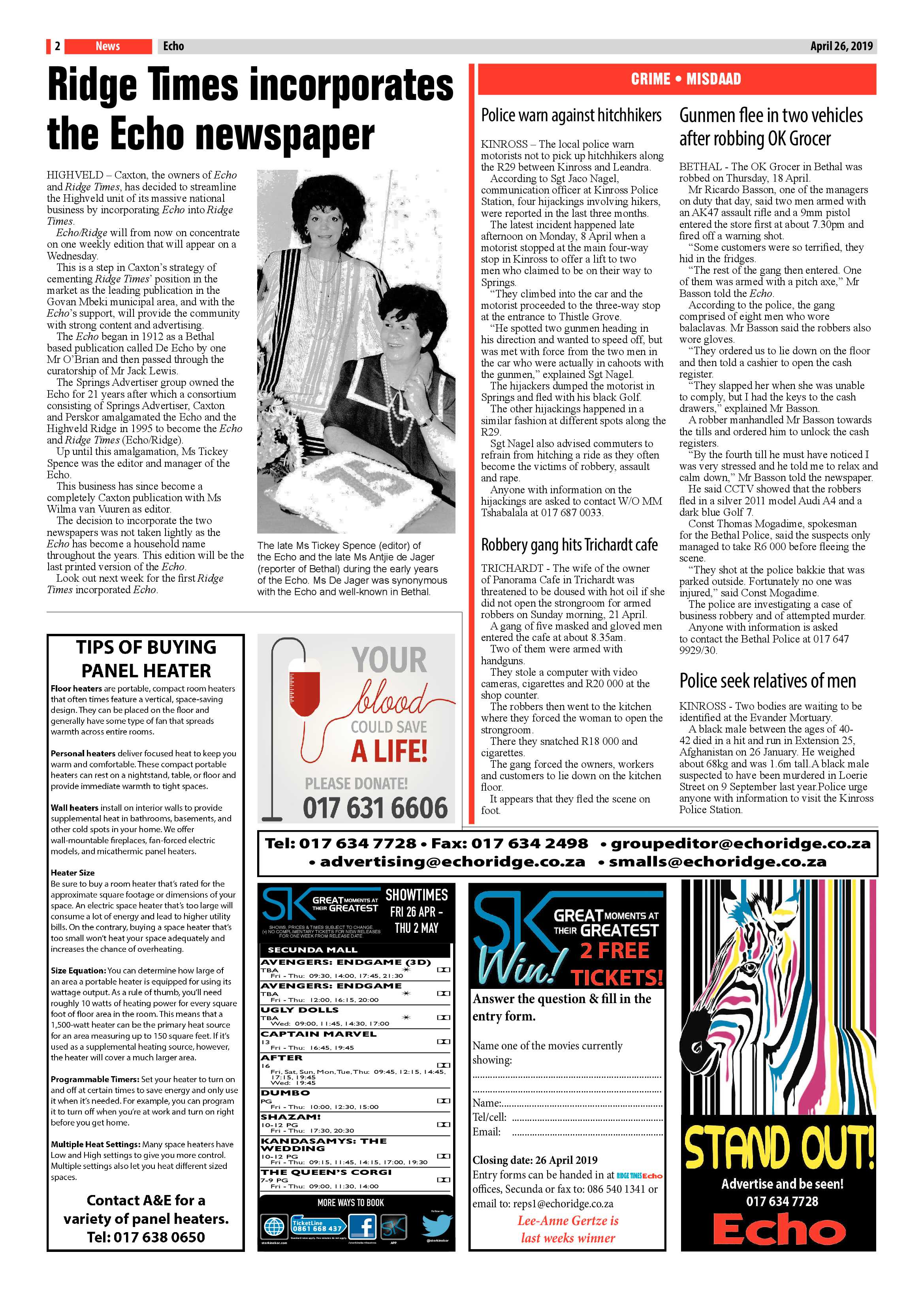 Echo 26 April 2019 page 2