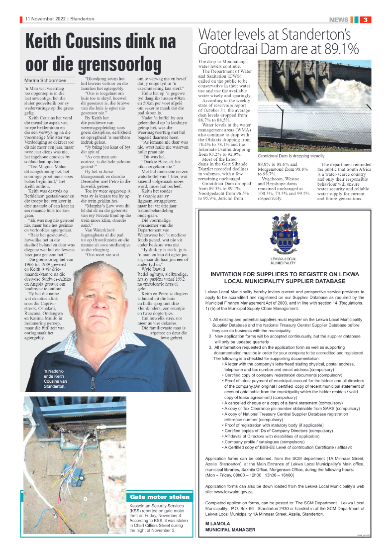 Standerton Advertiser 11 Nov 2022 page 3