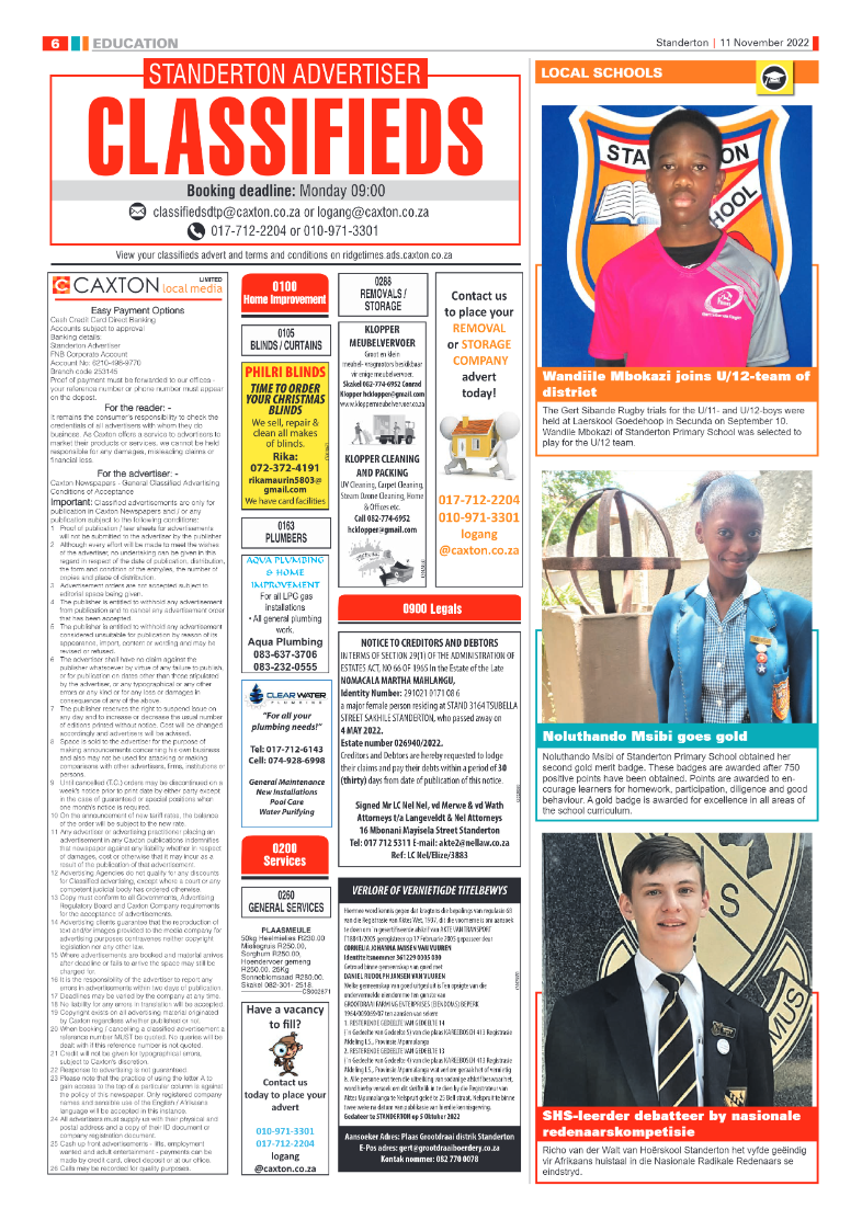 Standerton Advertiser 11 Nov 2022 page 6