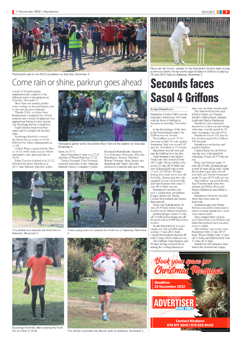 Standerton Advertiser 11 Nov 2022 page 7
