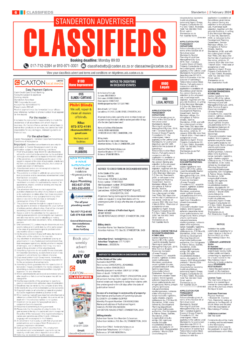 Standerton Advertiser 02 February 2024 page 6