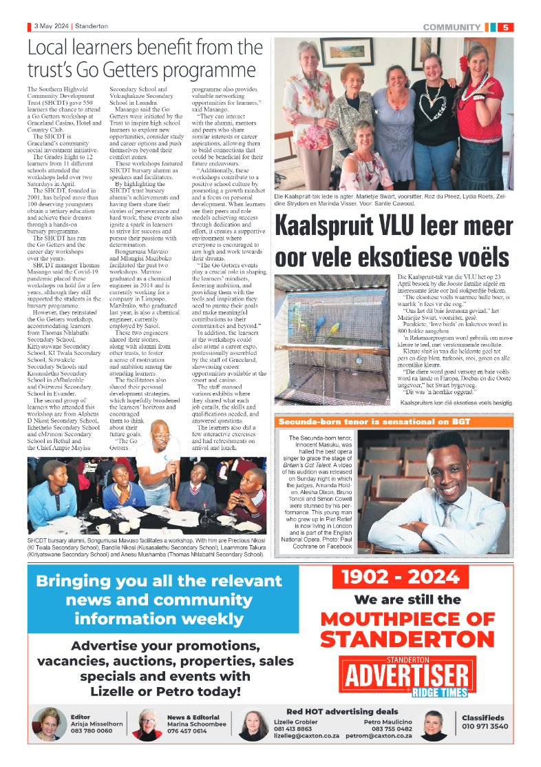 Standerton Advertiser 03 May 2024 page 5