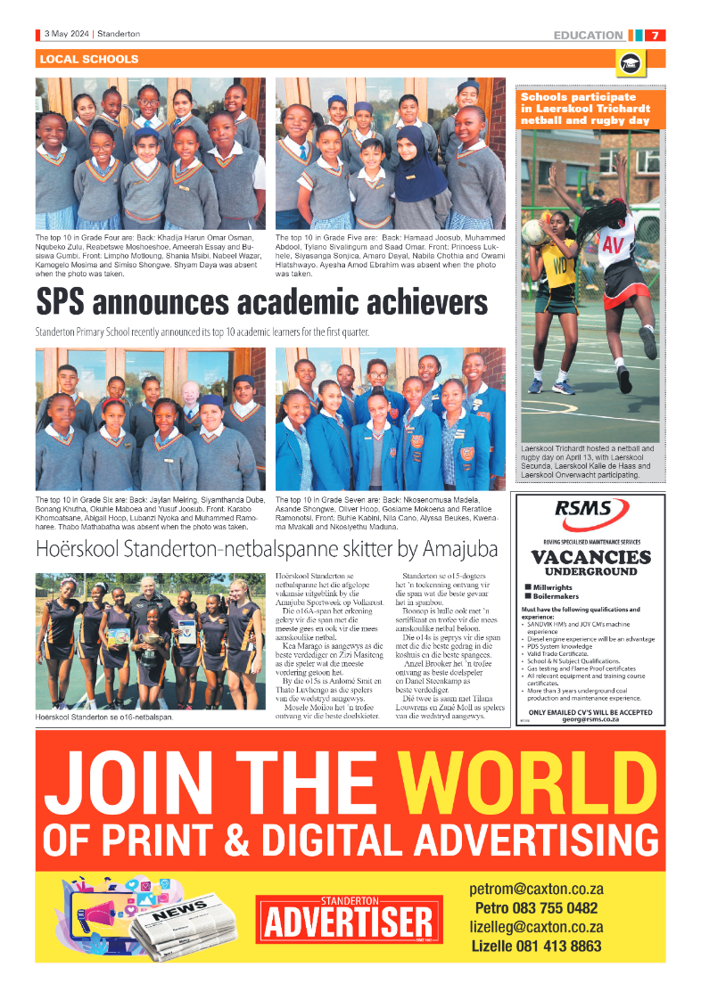 Standerton Advertiser 03 May 2024 page 7