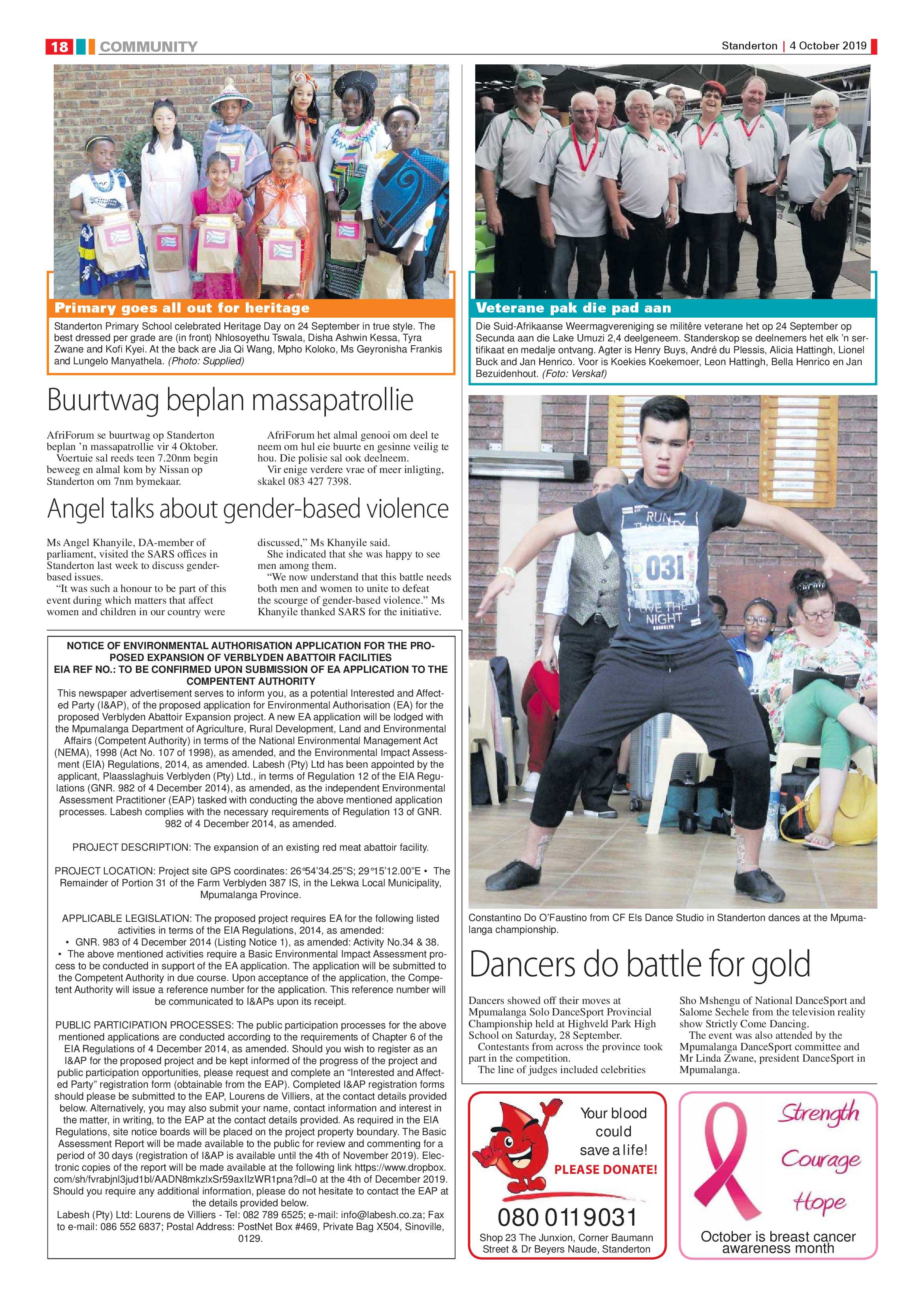 Standerton Advertiser 4 Oct 2019 page 6