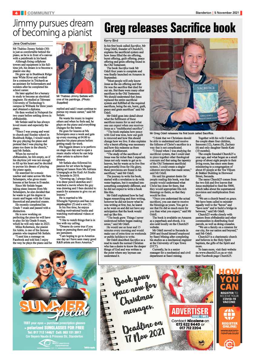 Standerton Advertiser 05 November 2021 page 4