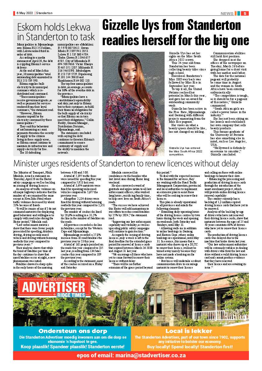Standerton Advertiser 06 May 2022 page 5