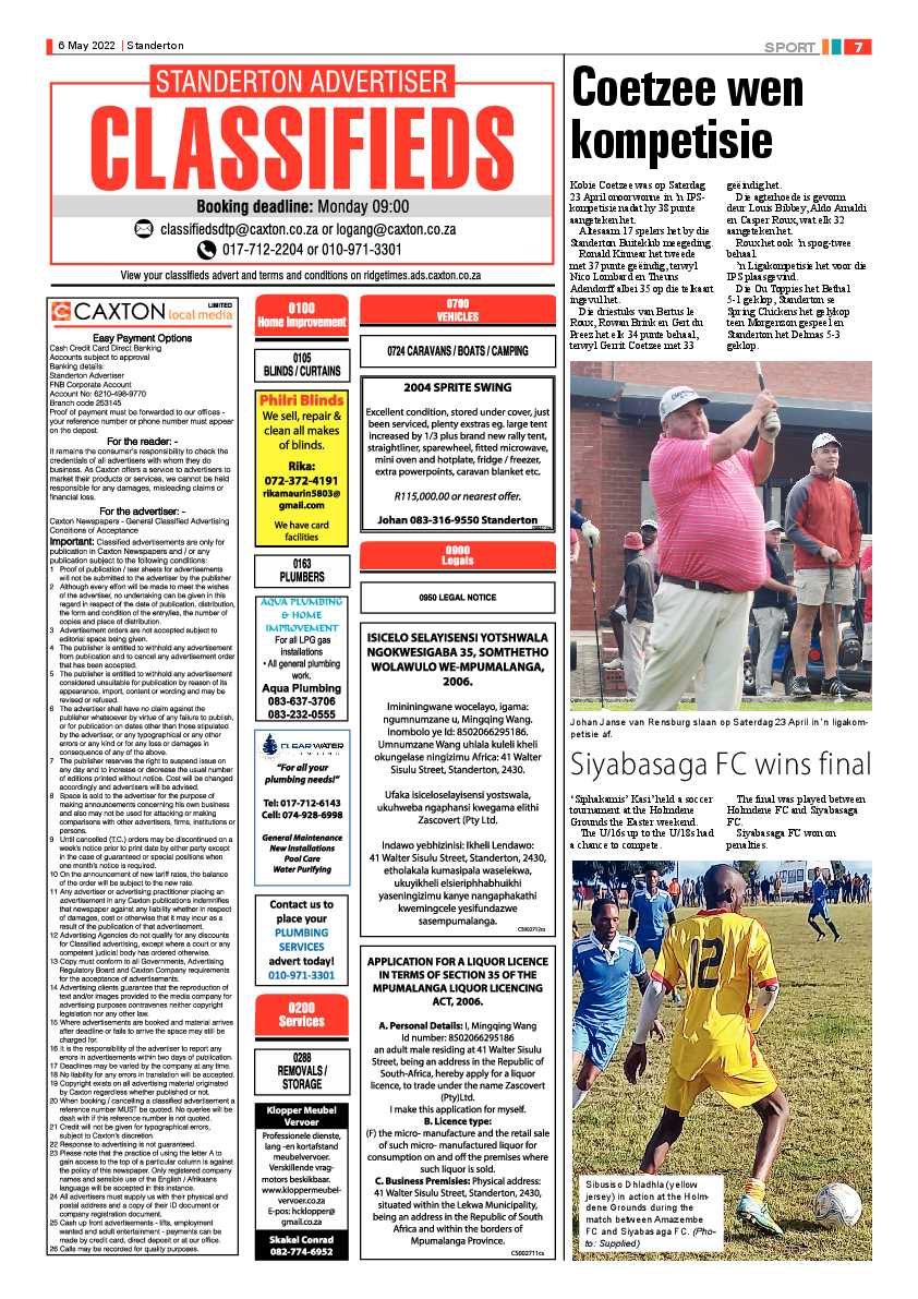 Standerton Advertiser 06 May 2022 page 7