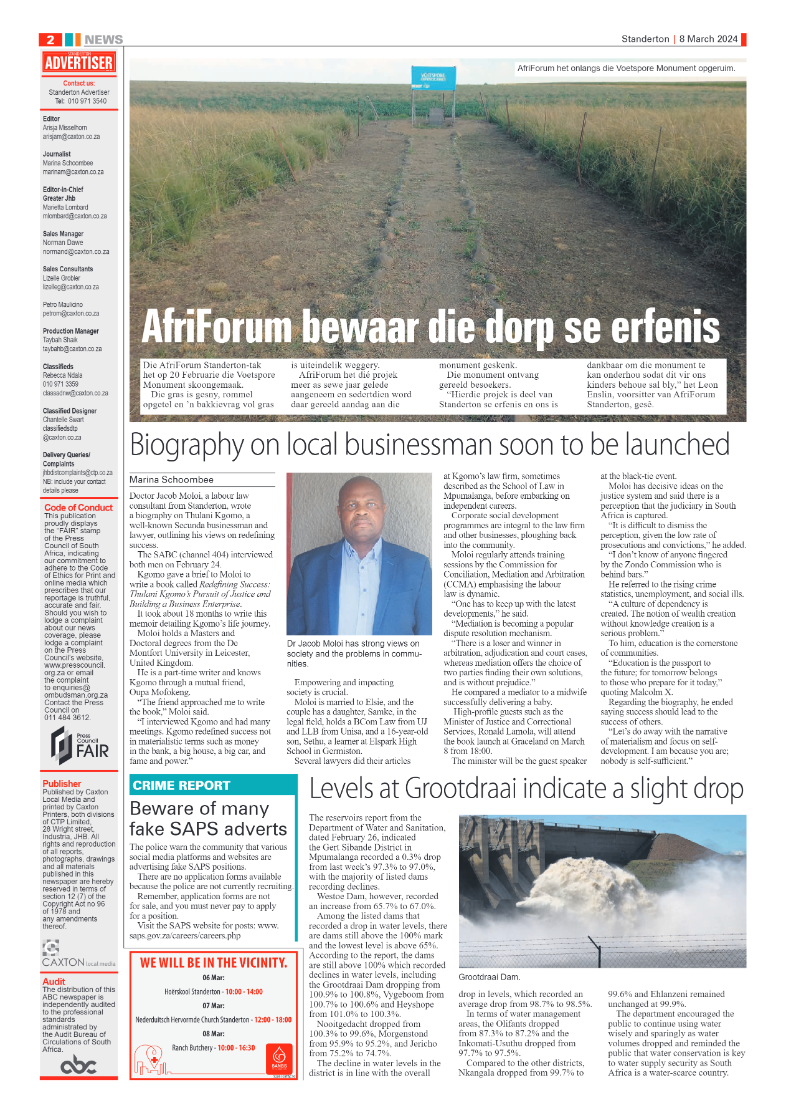 Standerton Advertiser 08 March 2024 page 2