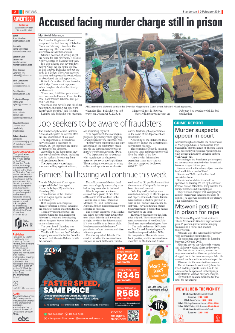 Standerton Advertiser 09 February 2024 page 2
