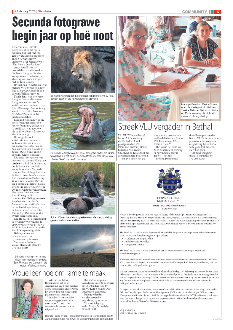 Standerton Advertiser 09 February 2024 page 5