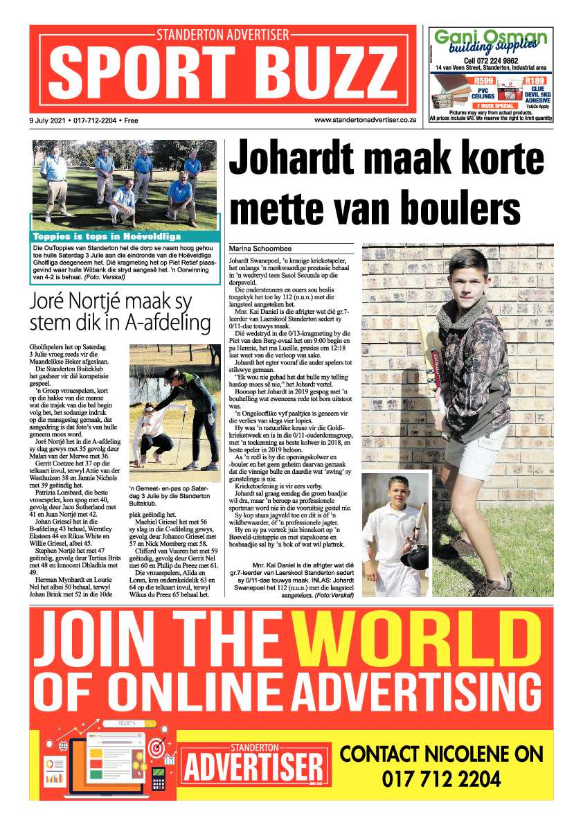 Standerton Advertiser 09 July 2021 page 8