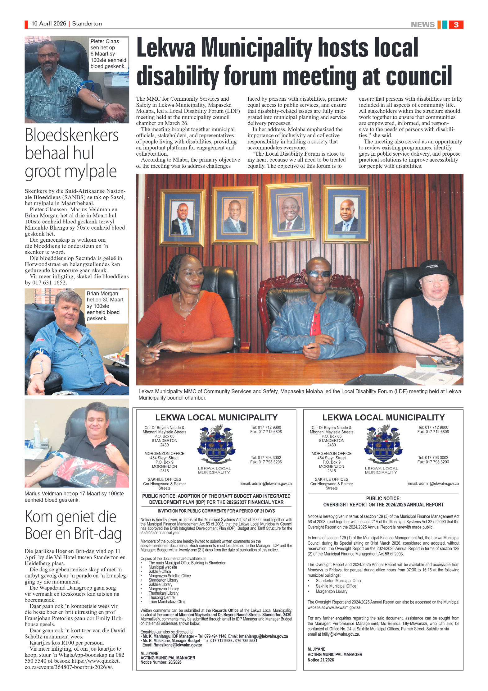 Standerton Advertiser 10 April 2026 page 3