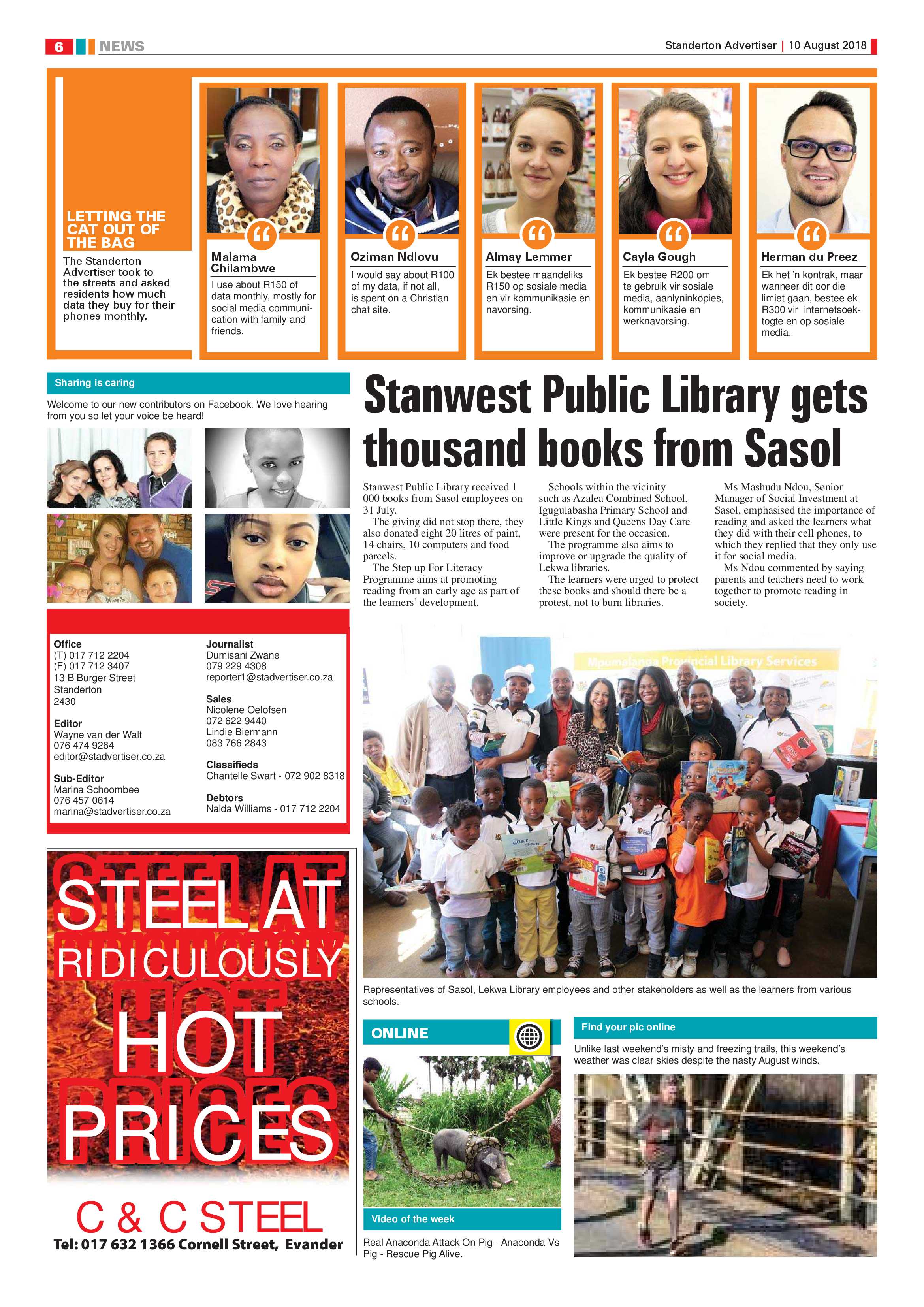 Standerton Advertiser 10 August 2018 page 6