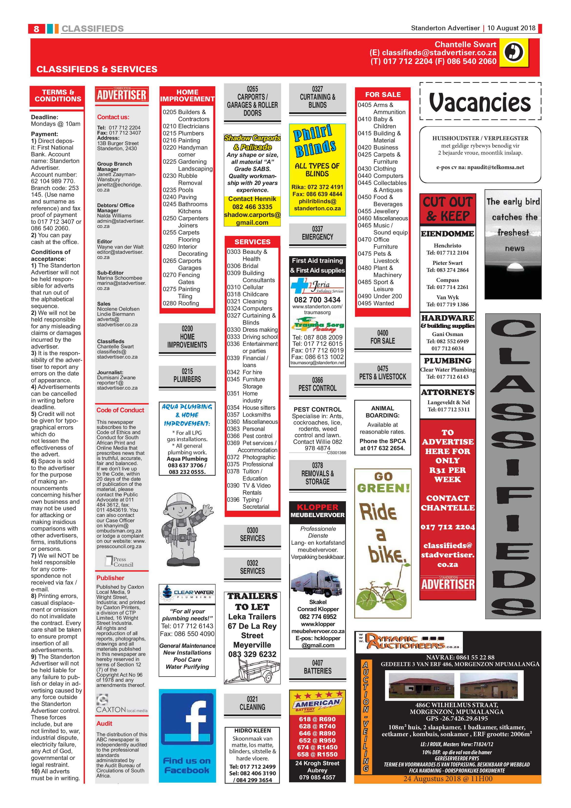 Standerton Advertiser 10 August 2018 page 8