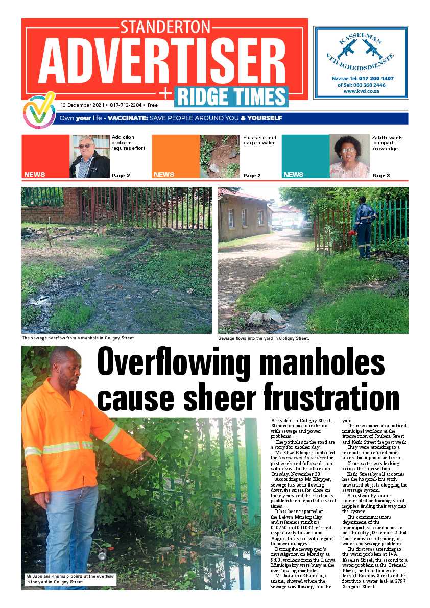 Standerton Advertiser 10 December 2021 page 1