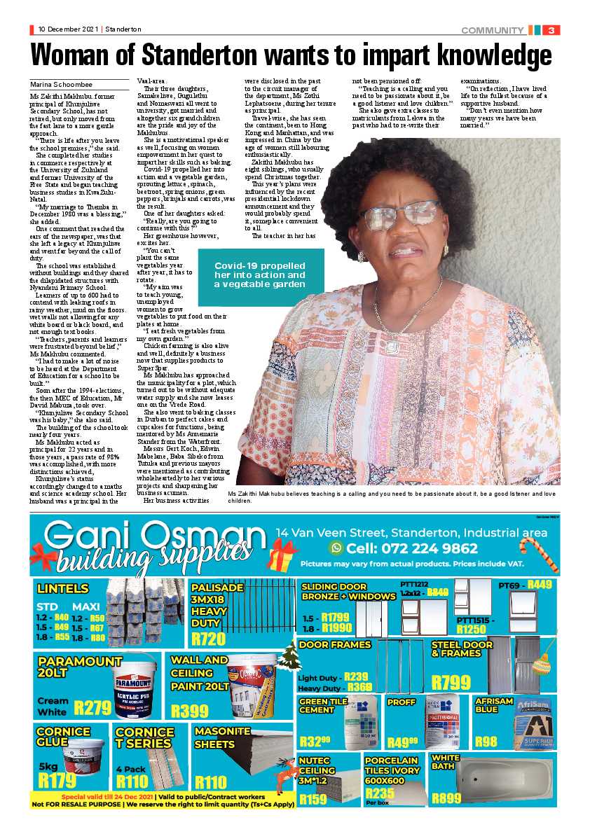 Standerton Advertiser 10 December 2021 page 3