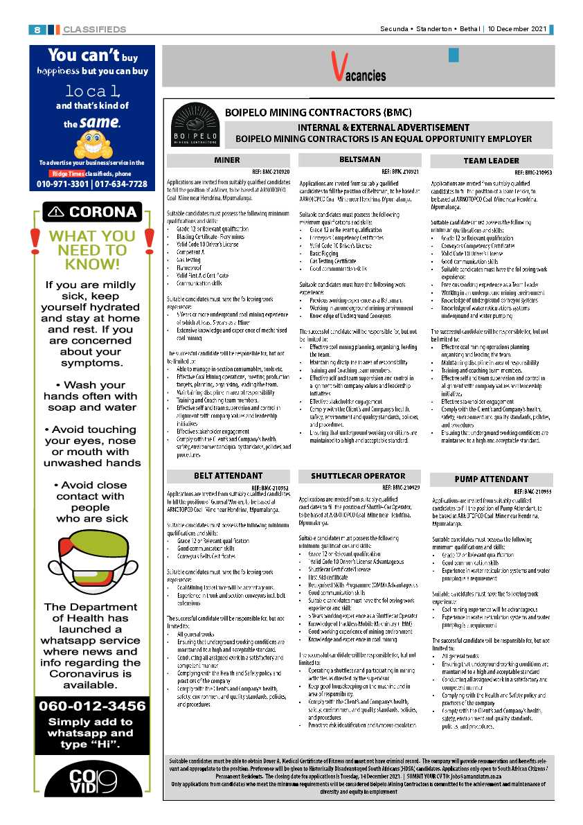 Standerton Advertiser 10 December 2021 page 8