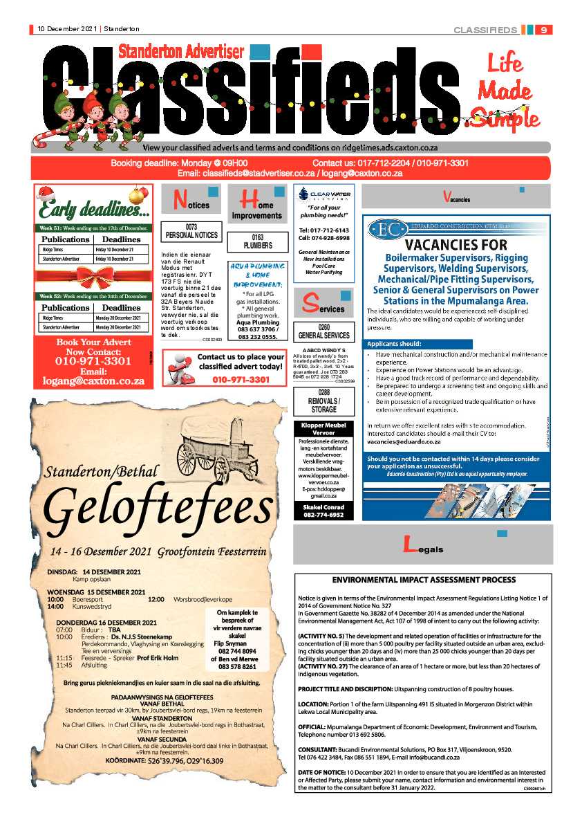 Standerton Advertiser 10 December 2021 page 9