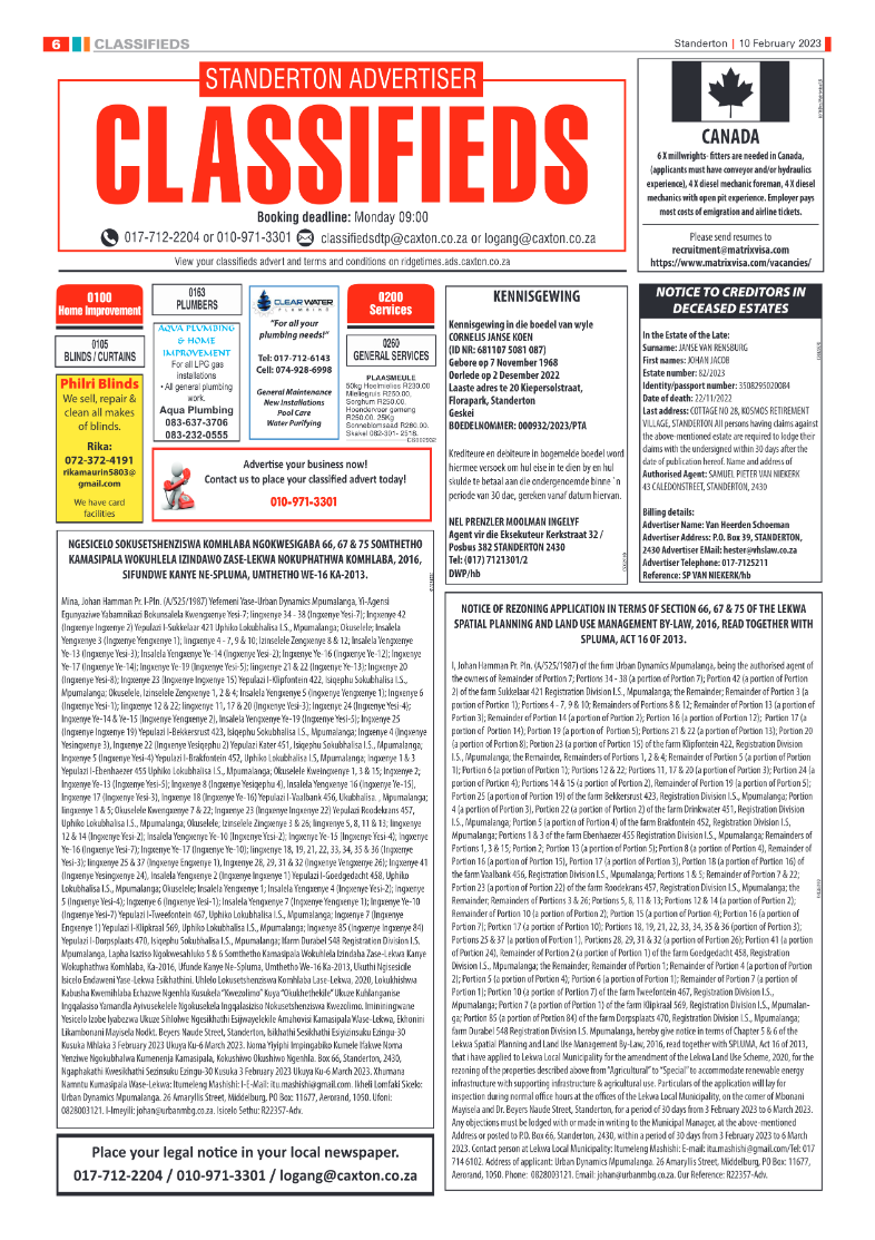 Standerton Advertiser 10 February 2023 page 6