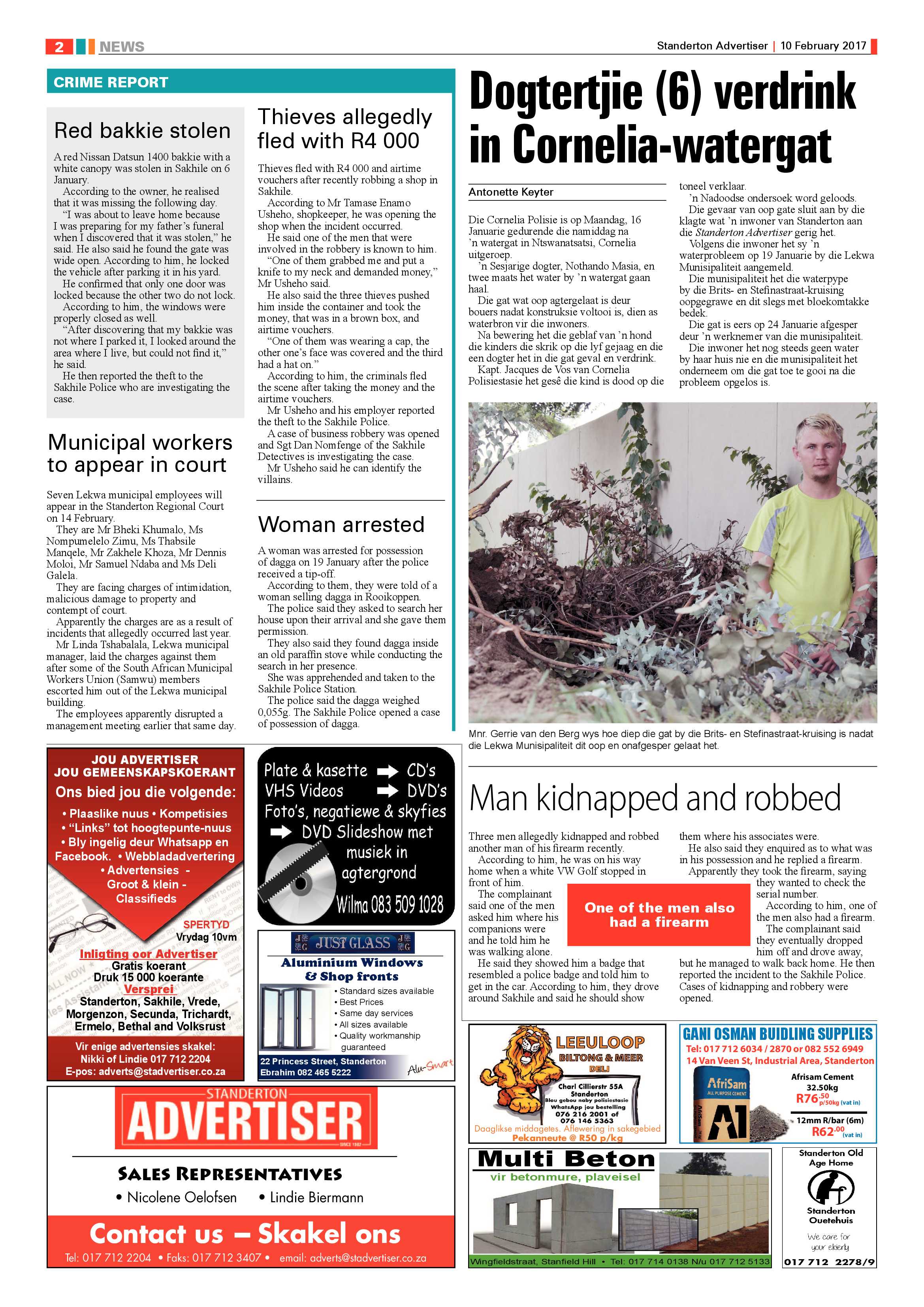 Standerton Advertiser 10 February 2017 page 2