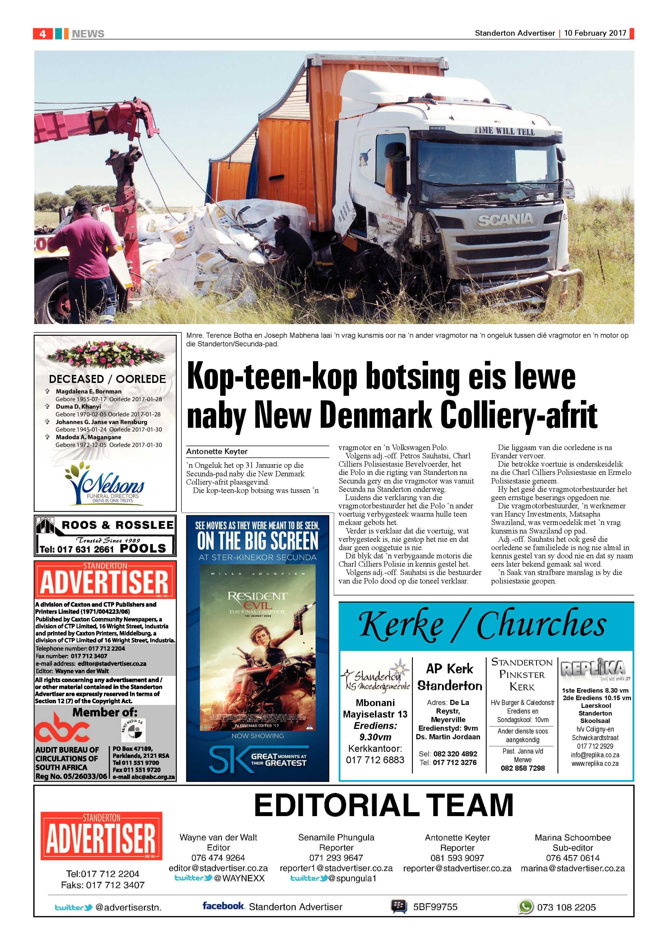 Standerton Advertiser 10 February 2017 page 4