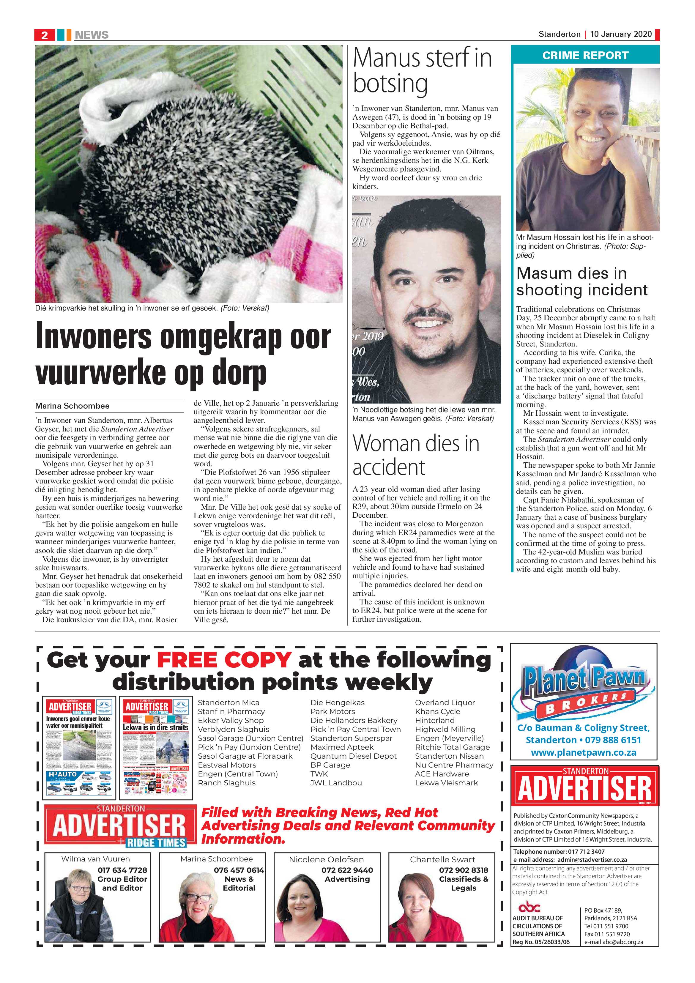 Standerton Advertiser 10 January 2020 page 2