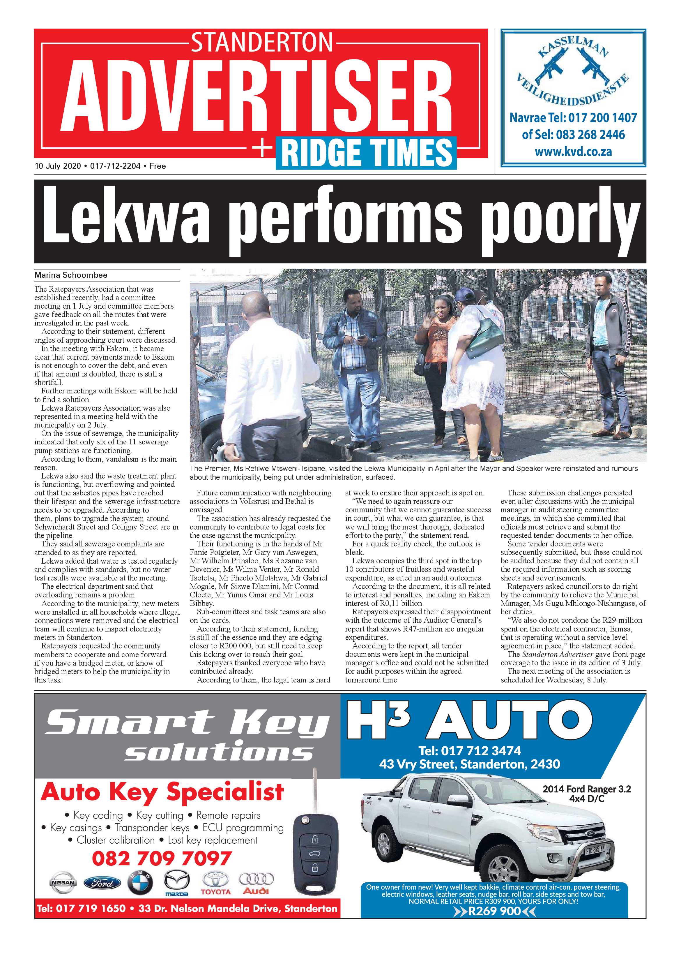Standerton Advertiser 10 July 2020 page 1