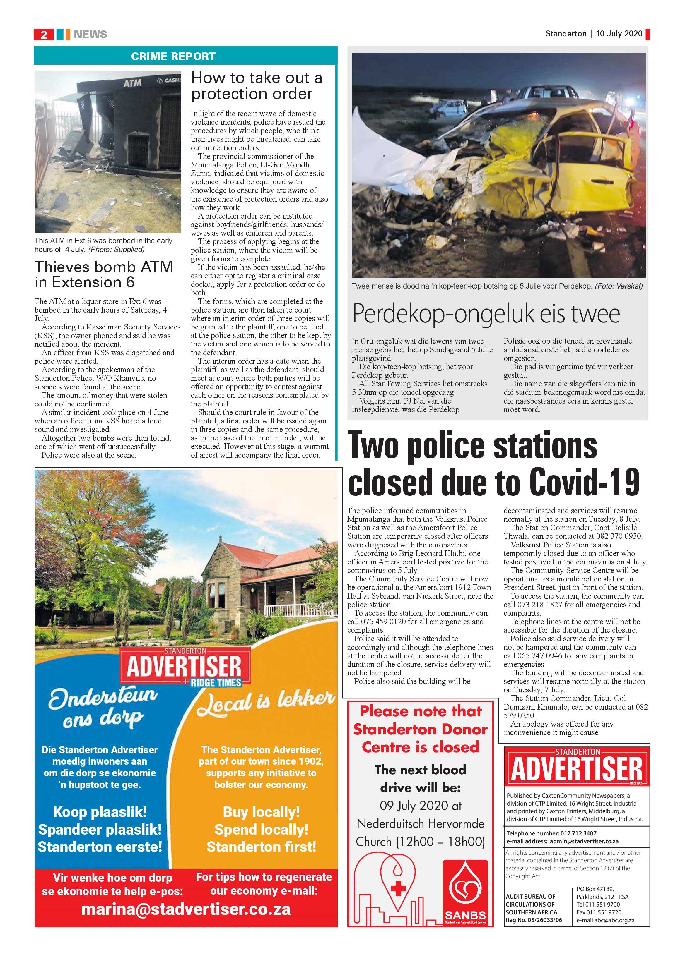 Standerton Advertiser 10 July 2020 page 2