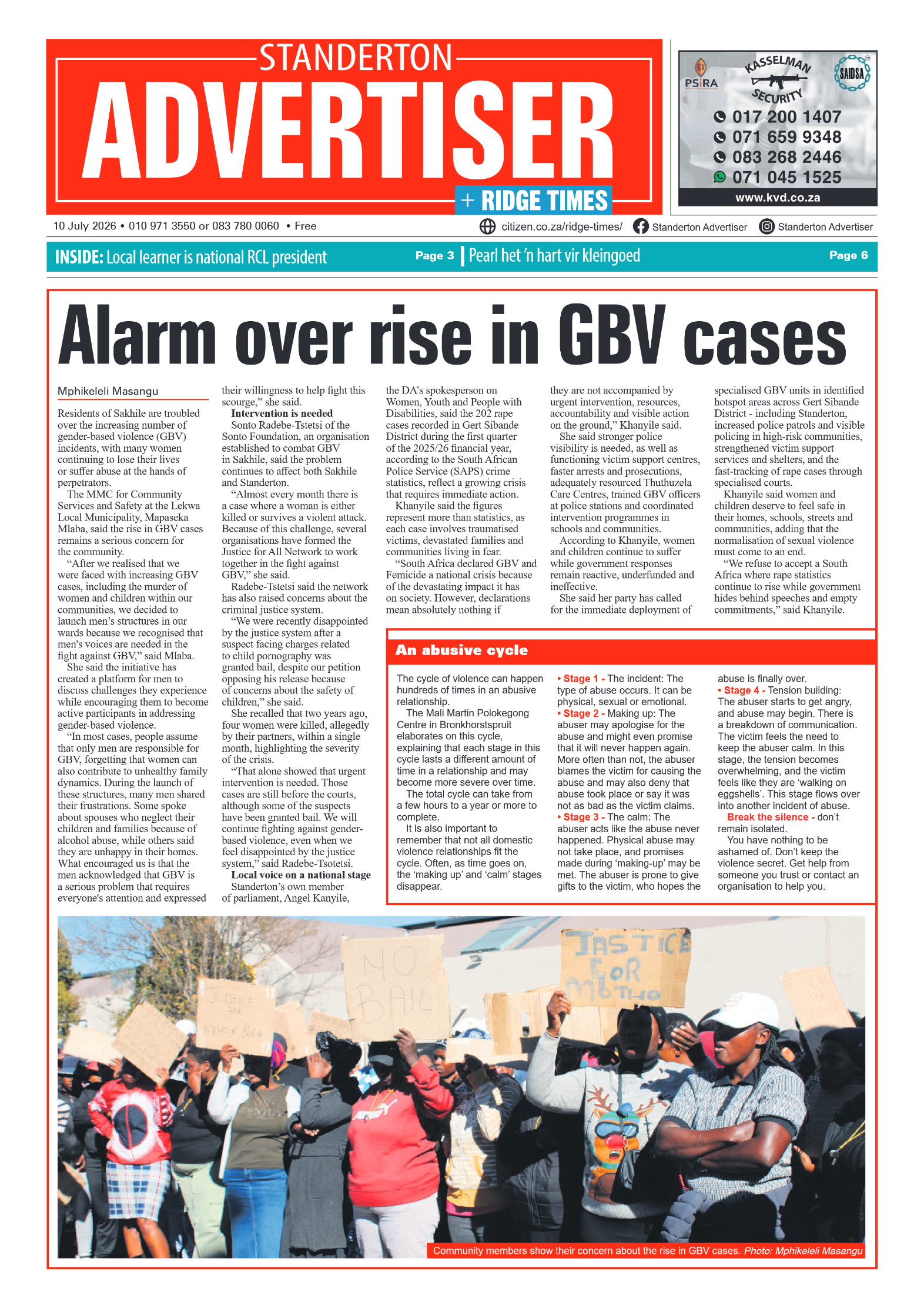 Standerton Advertiser 10 July 2026 page 1
