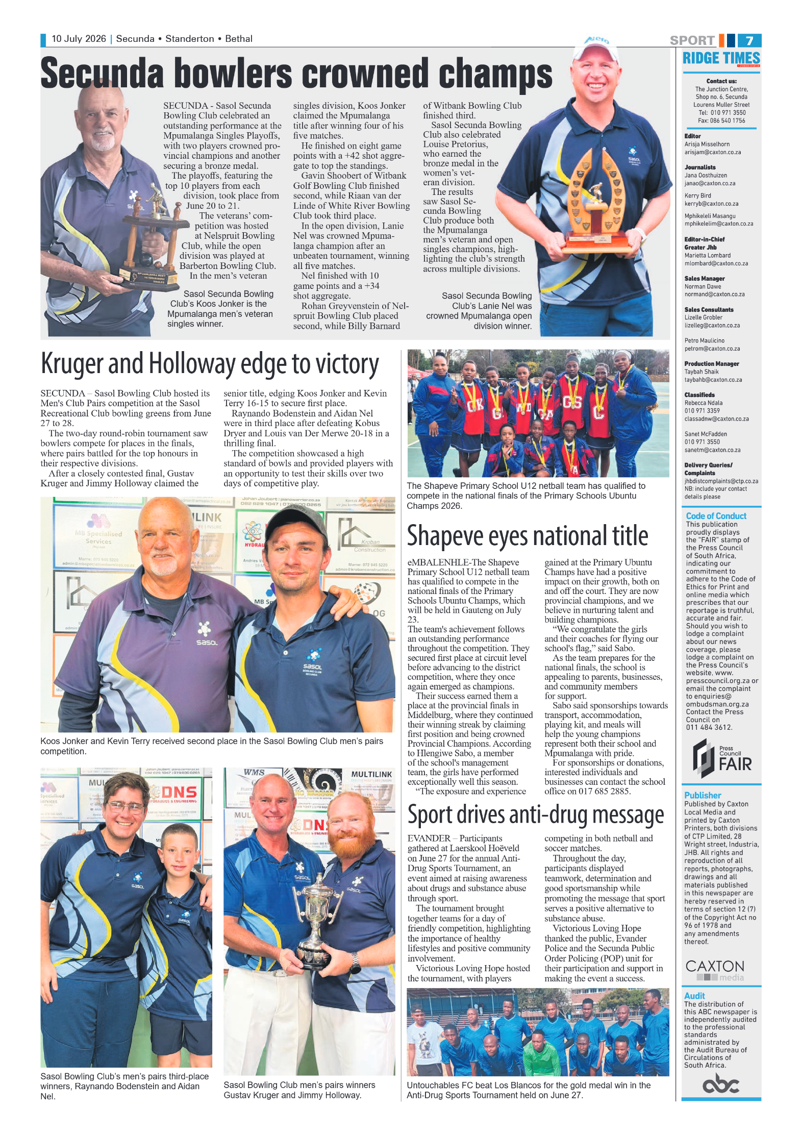 Standerton Advertiser 10 July 2026 page 7