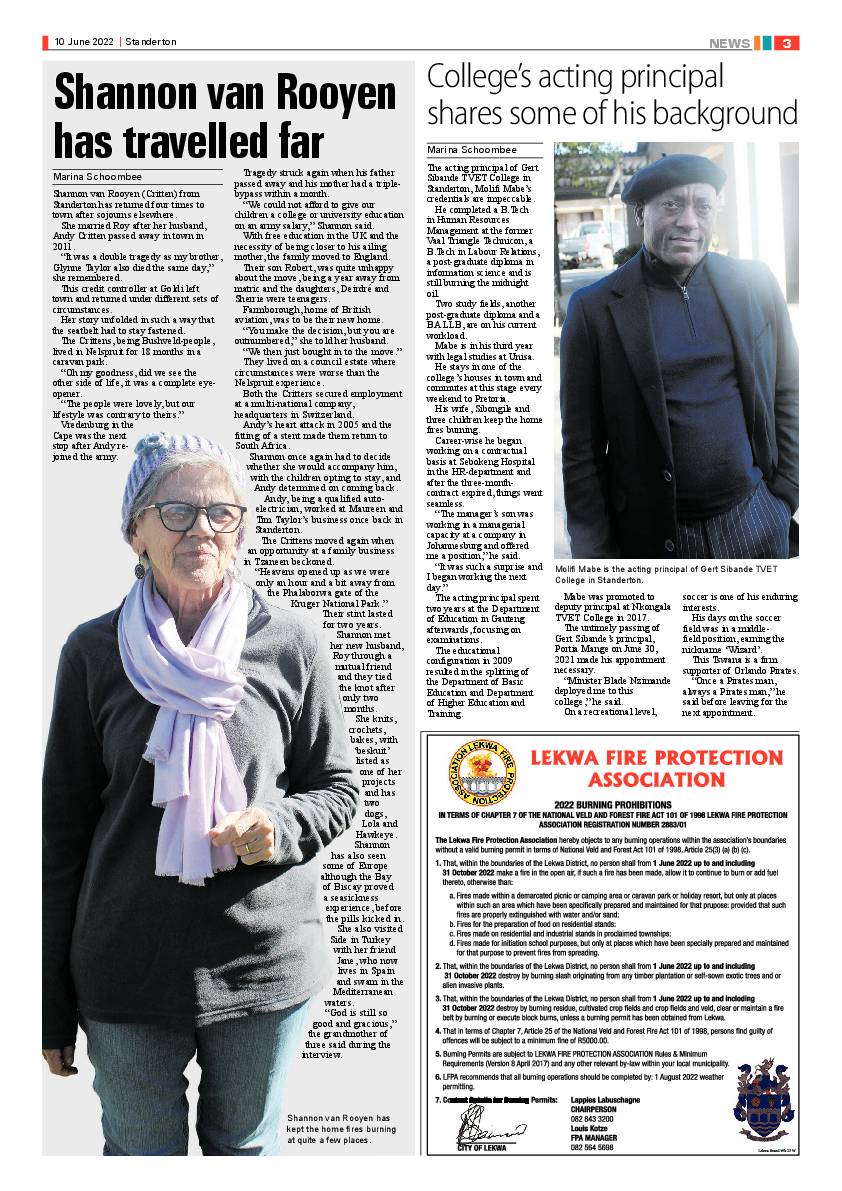 Standerton Advertiser 10 June 2022 page 3