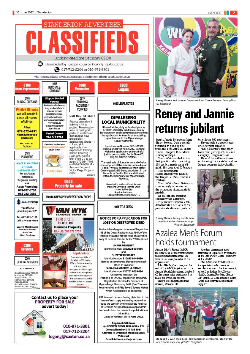 Standerton Advertiser 10 June 2022 page 7