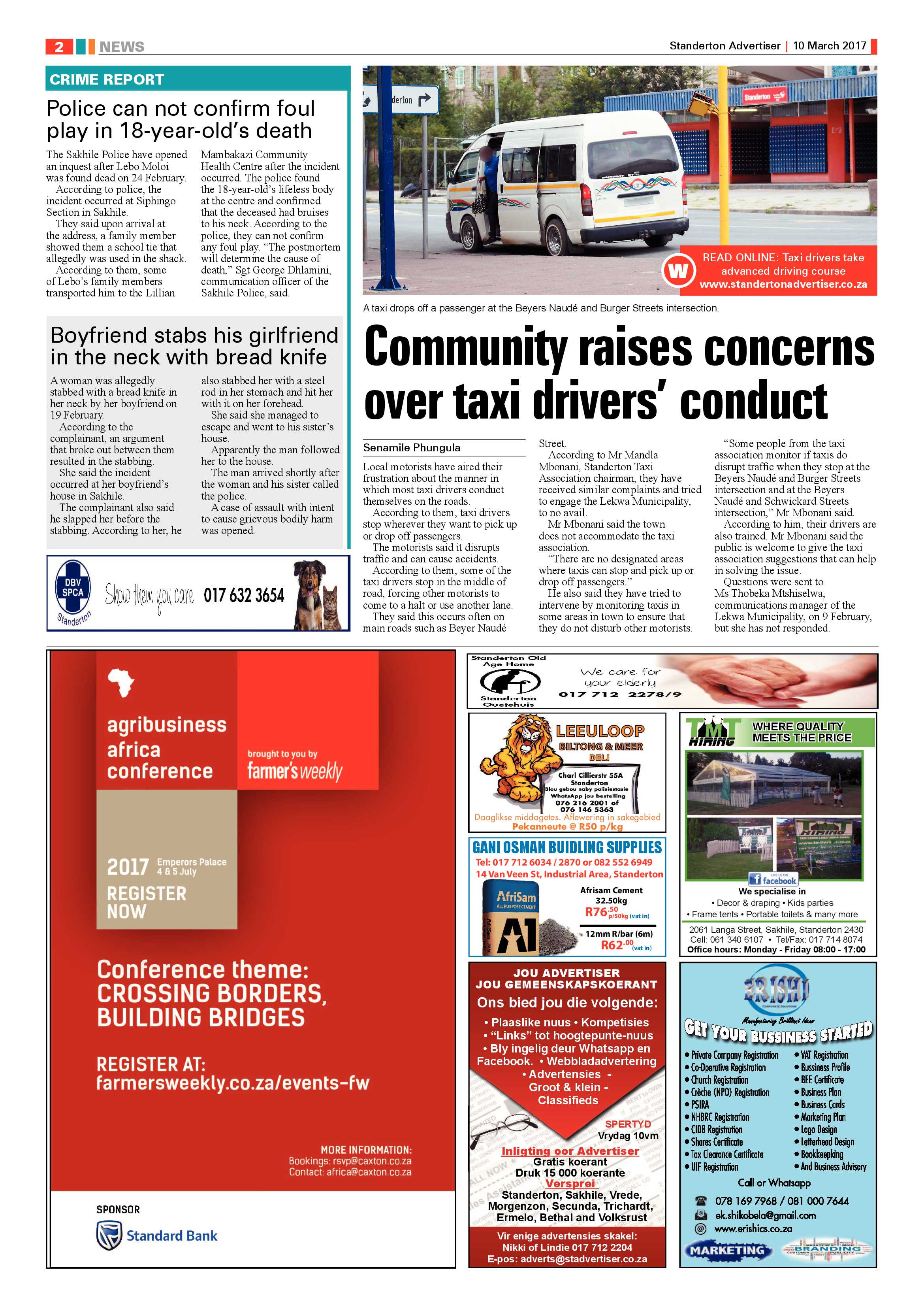 Standerton Advertiser 10 March 2017 page 2
