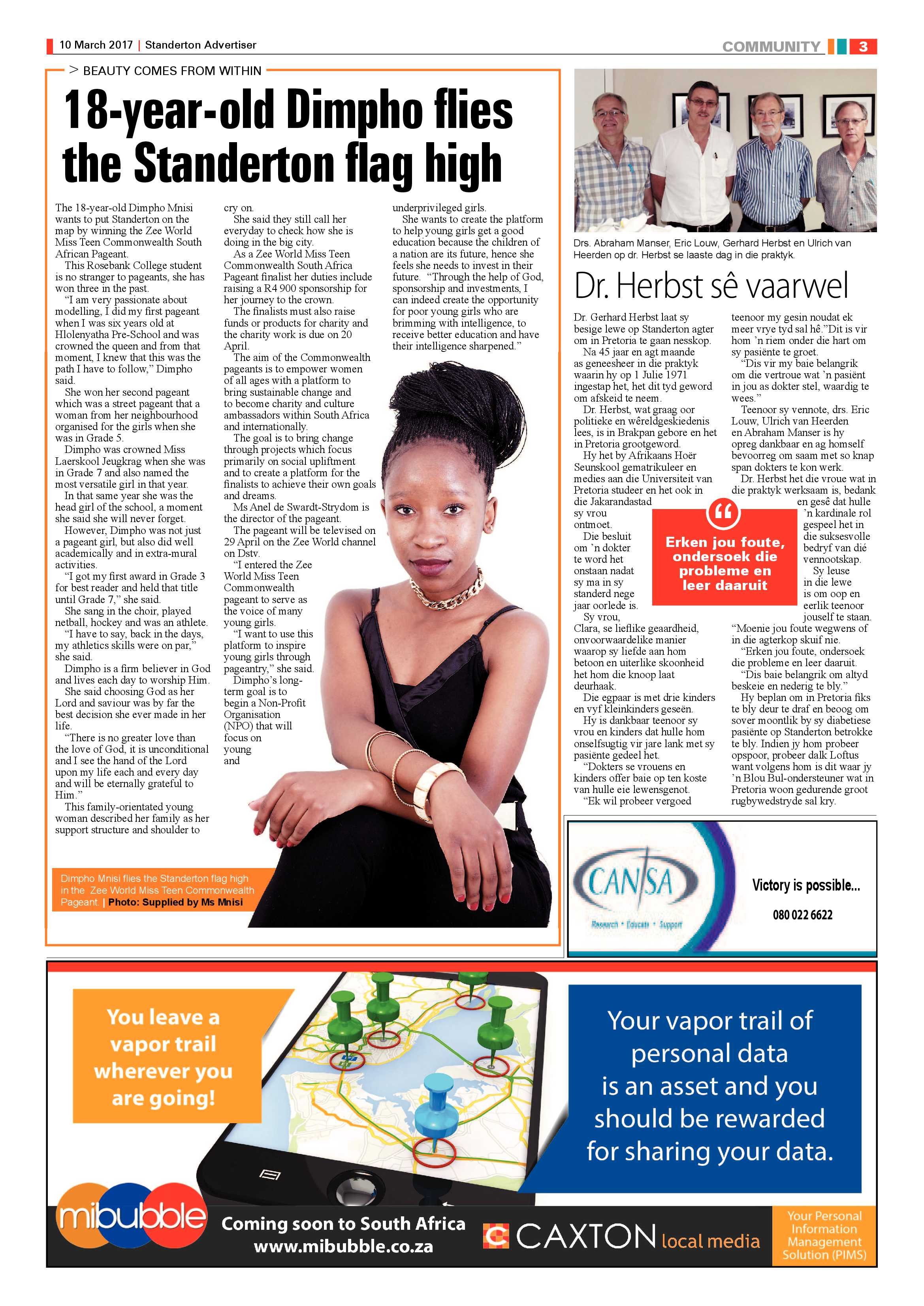 Standerton Advertiser 10 March 2017 page 3