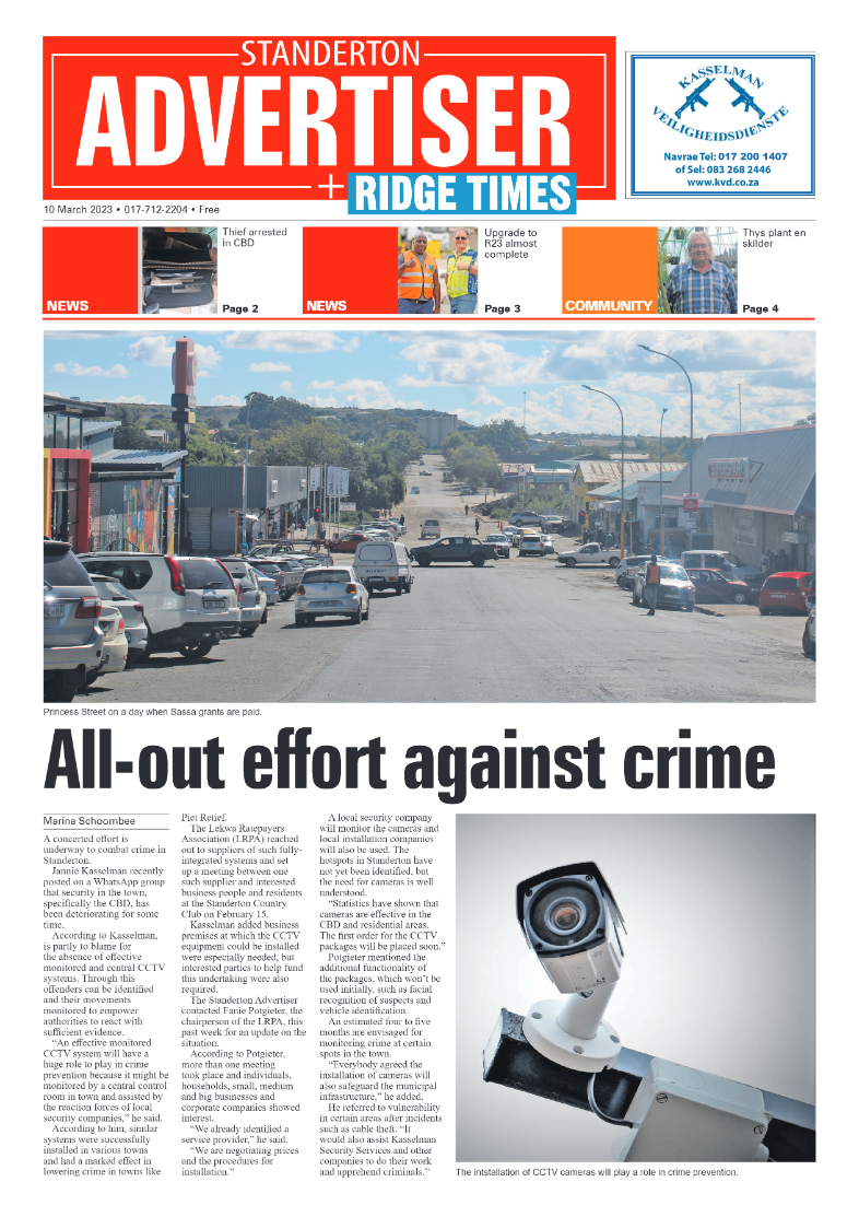 Standerton Advertiser 10 March 2023 page 1