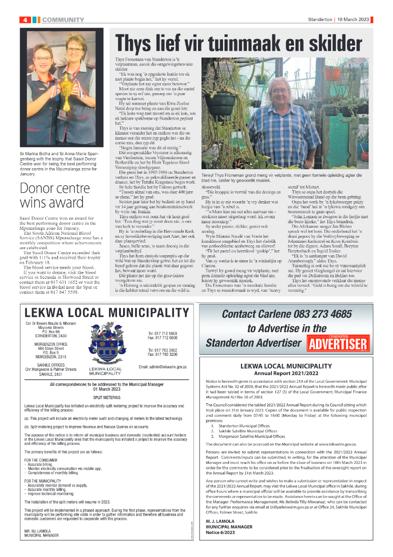 Standerton Advertiser 10 March 2023 page 4