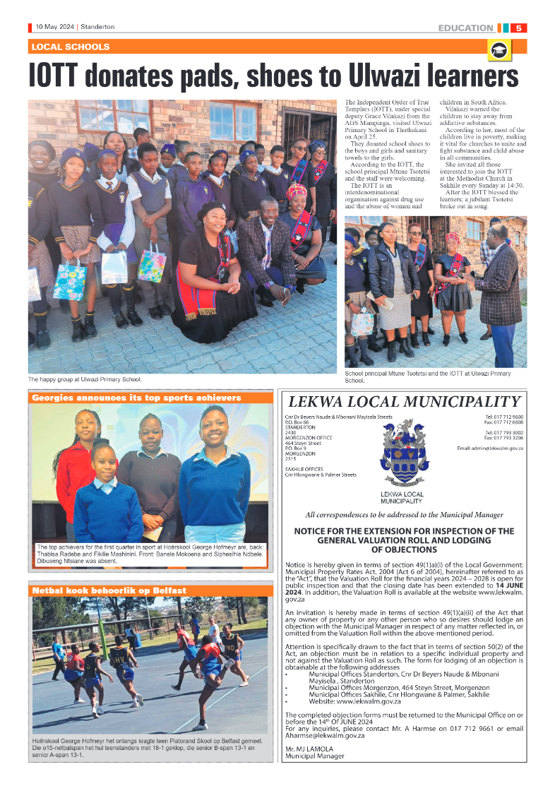 Standerton Advertiser 10 May 2024 page 5