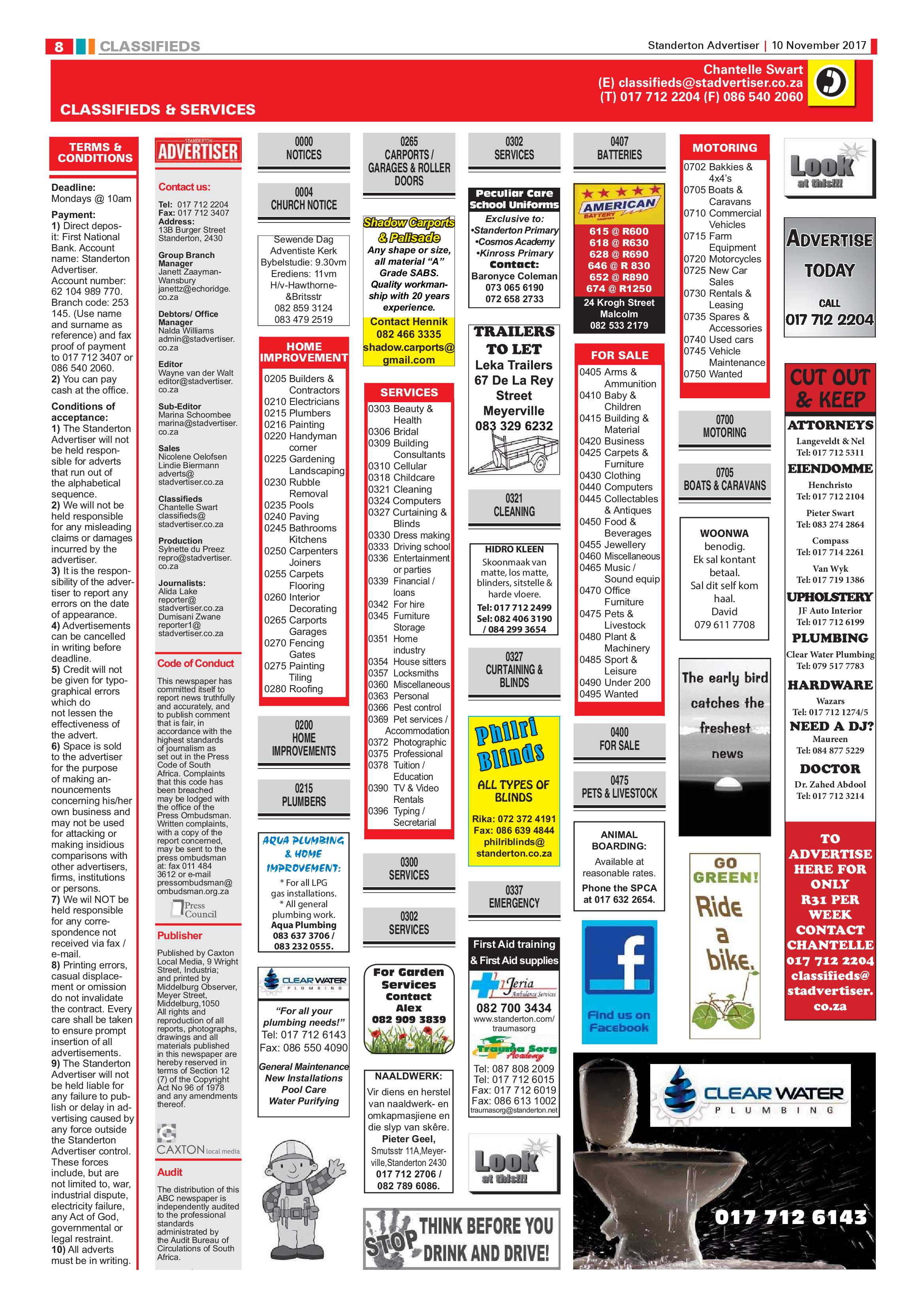 Standerton Advertiser 10 November 2017 page 8