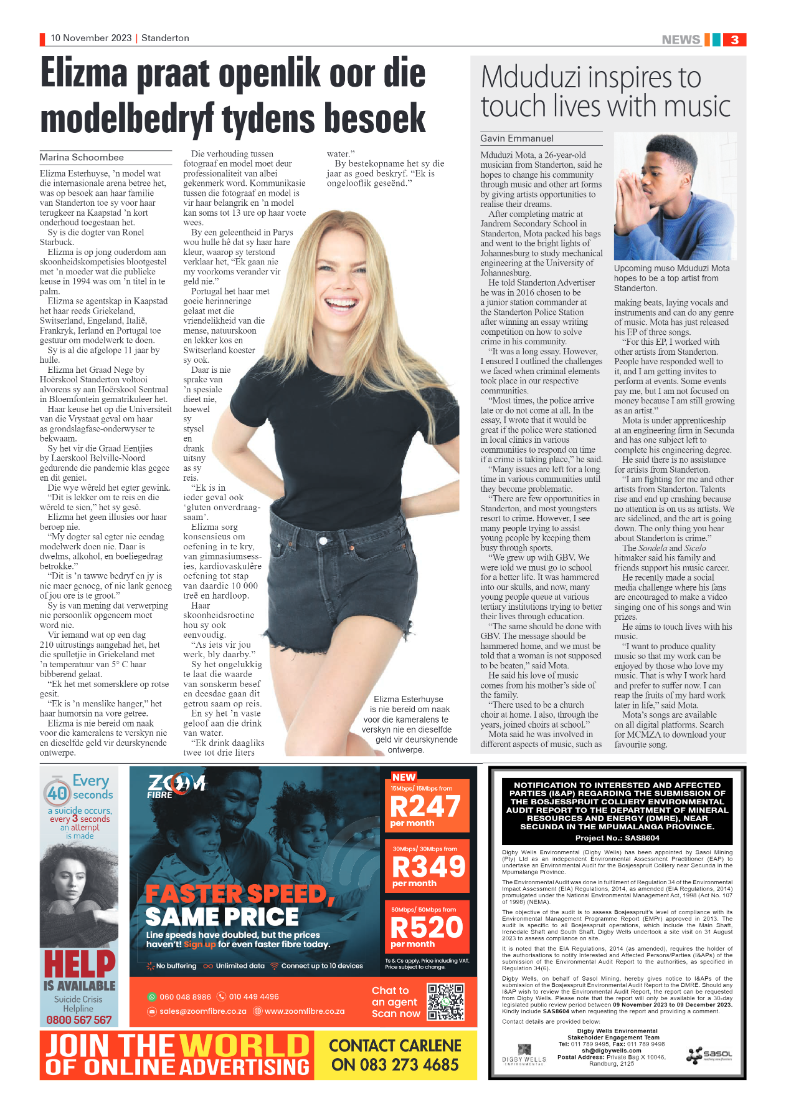 Standerton Advertiser 10 November 2023 page 3