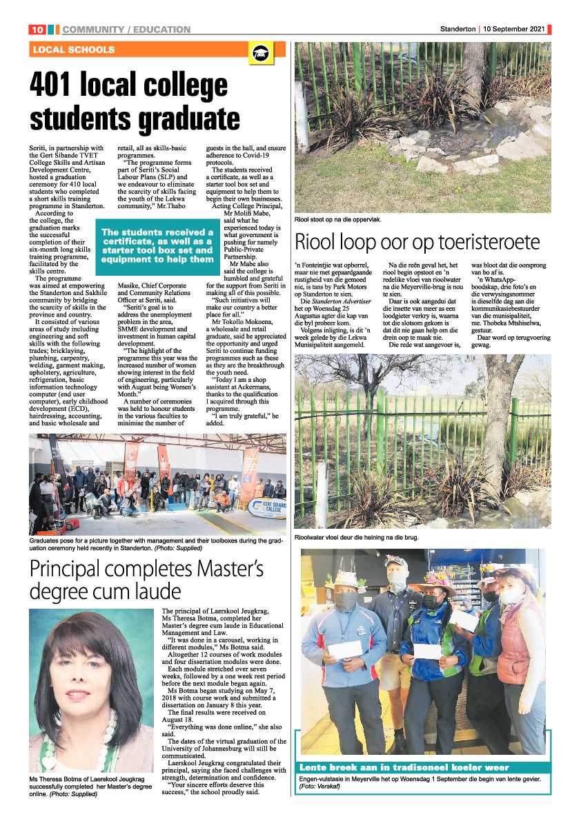 Standerton Advertiser 10 September 2021 page 10