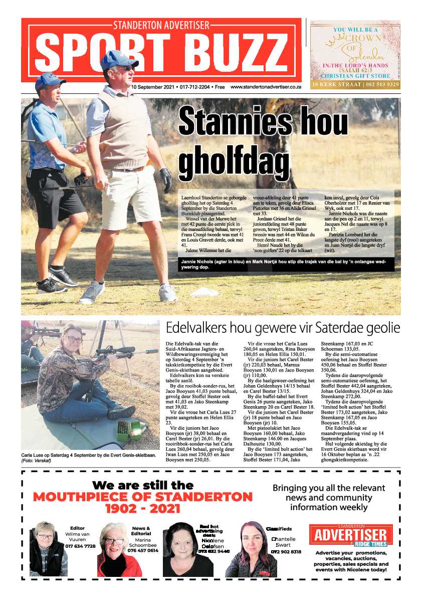 Standerton Advertiser 10 September 2021 page 12