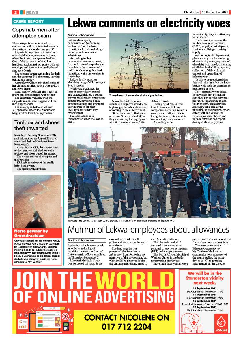 Standerton Advertiser 10 September 2021 page 2