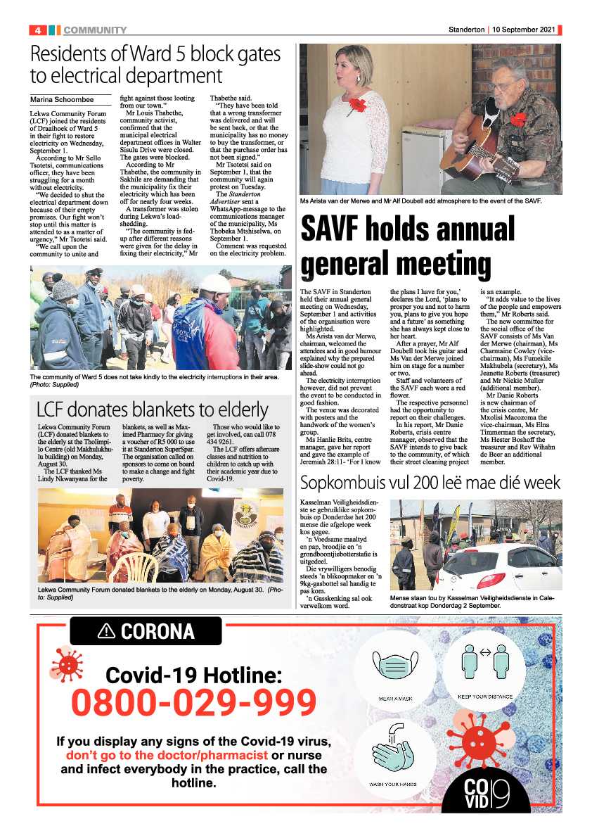 Standerton Advertiser 10 September 2021 page 4