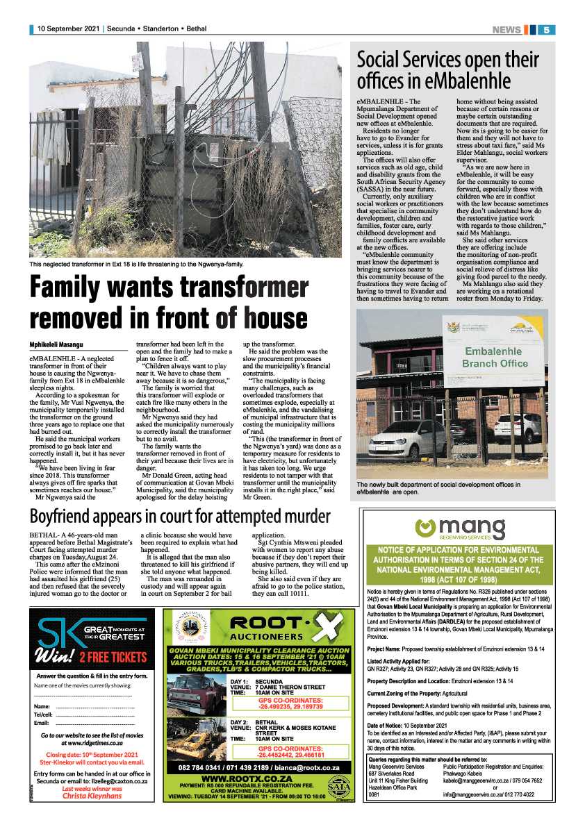 Standerton Advertiser 10 September 2021 page 5