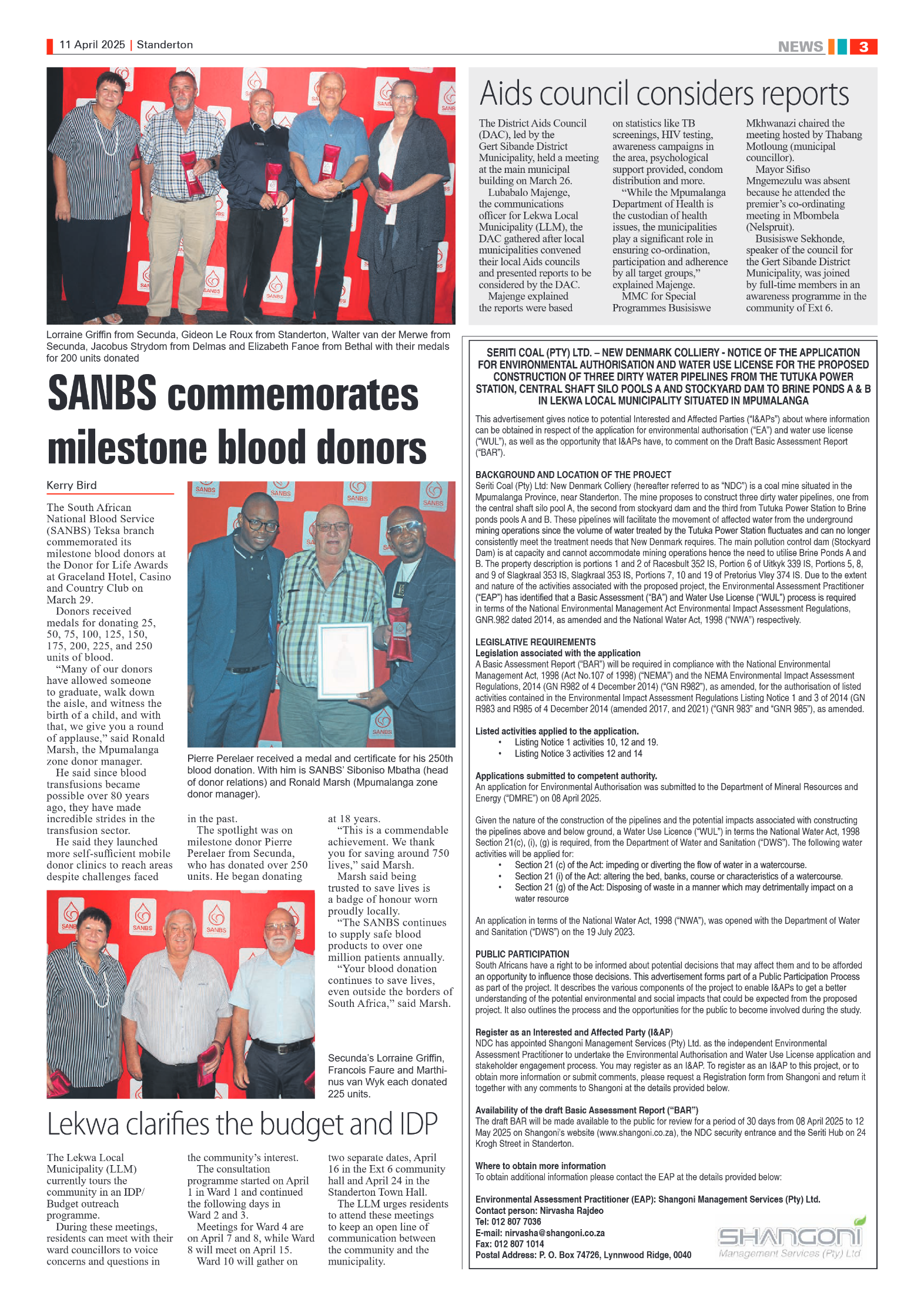 Standerton Advertiser 11 April 2025 page 3
