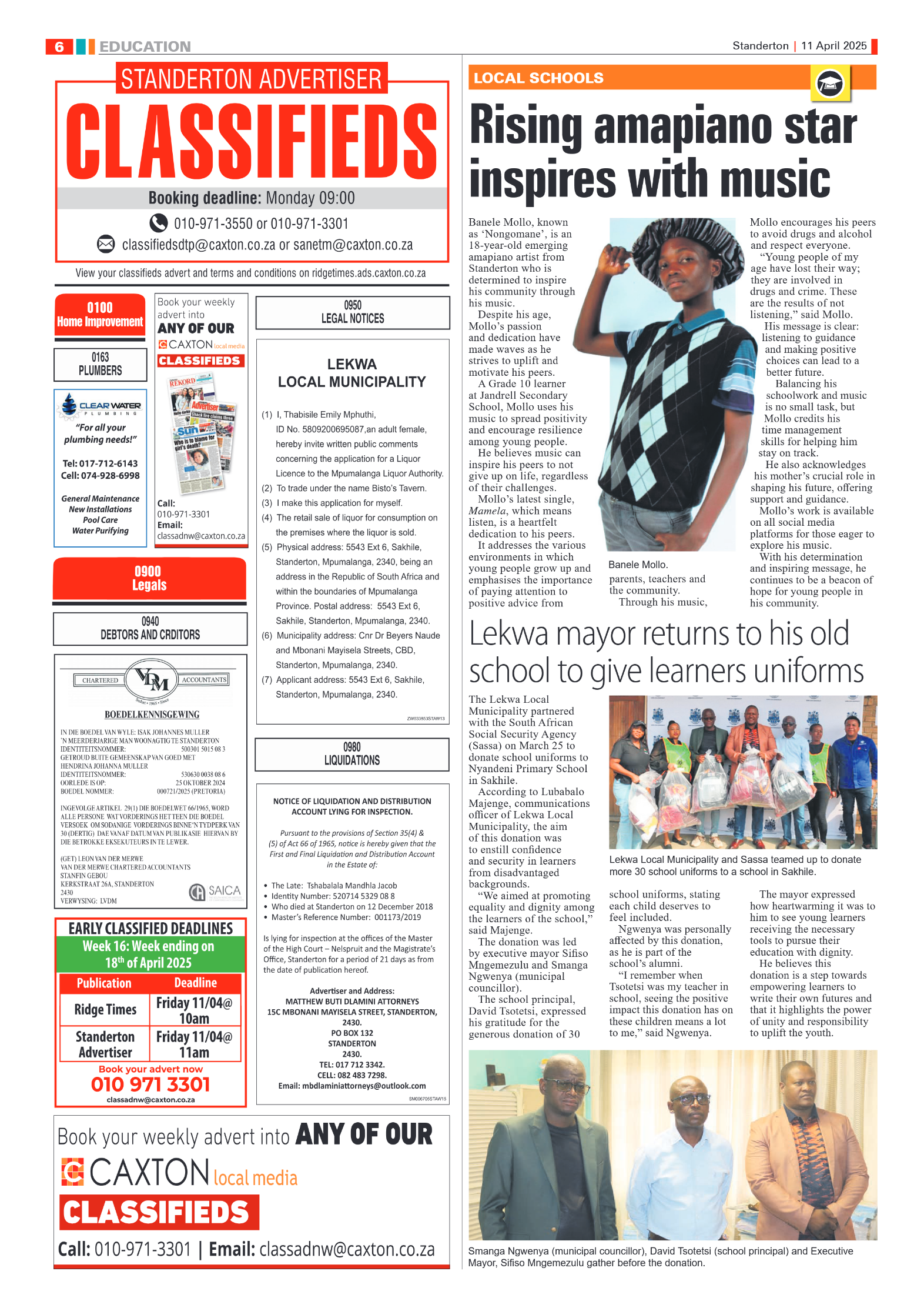 Standerton Advertiser 11 April 2025 page 6
