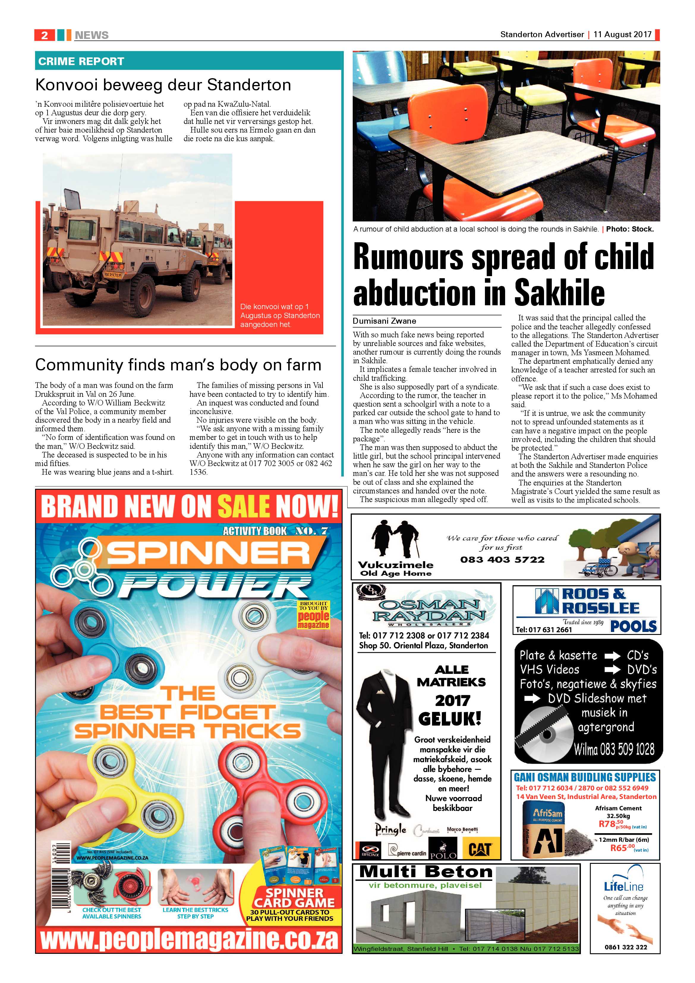 Standerton Advertiser 11 August 2017 page 2