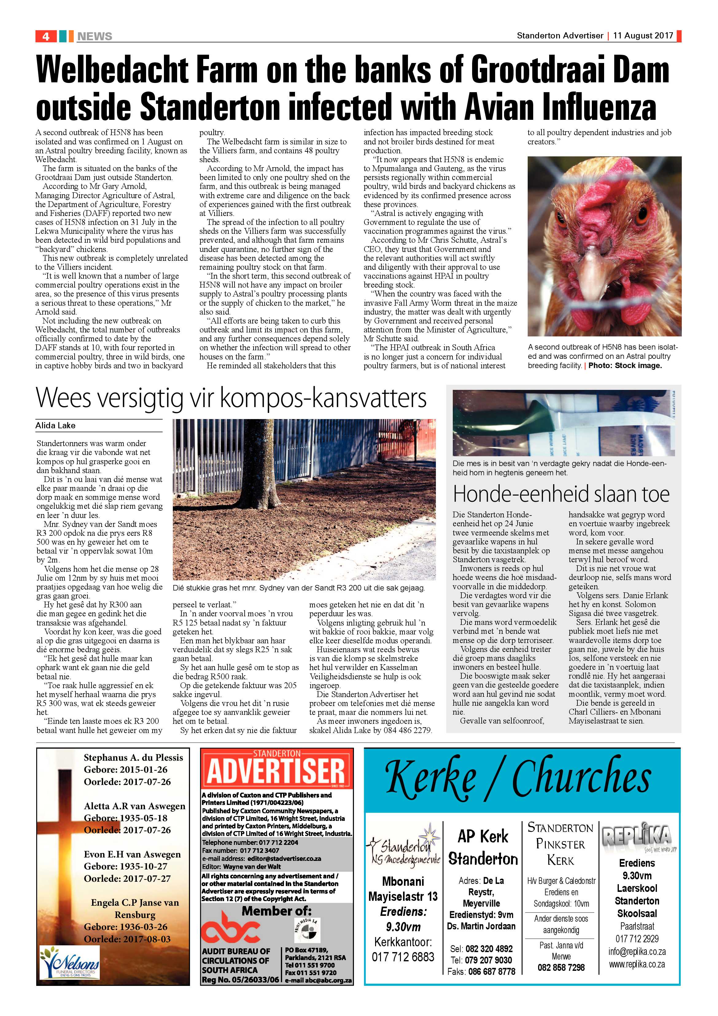 Standerton Advertiser 11 August 2017 page 4