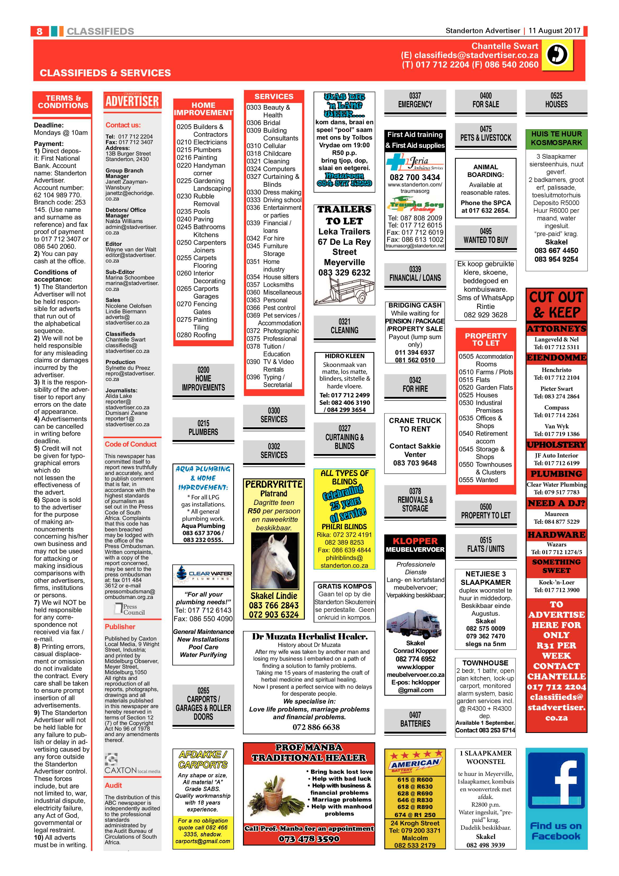 Standerton Advertiser 11 August 2017 page 8