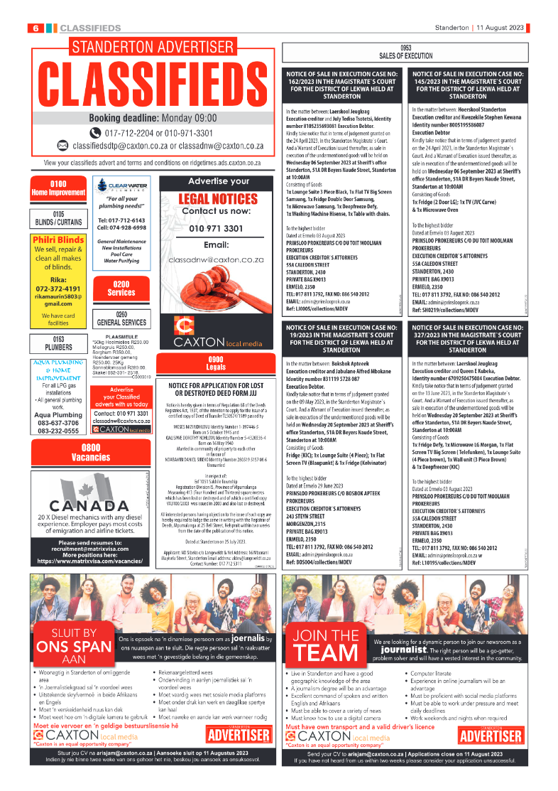 Standerton Advertiser 11 August 2023 page 6